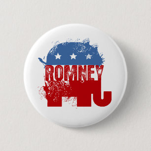 Badge Rond 5 Cm ROMNEY républicain