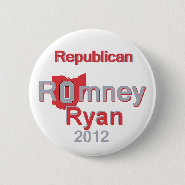Badge Rond 5 Cm Romney Ryan (Devant)
