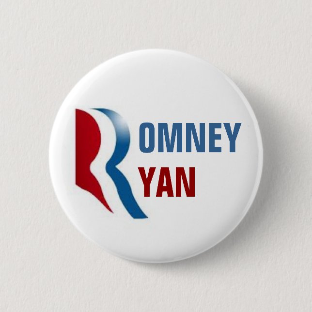 Badge Rond 5 Cm Romney Ryan 2012 (Devant)