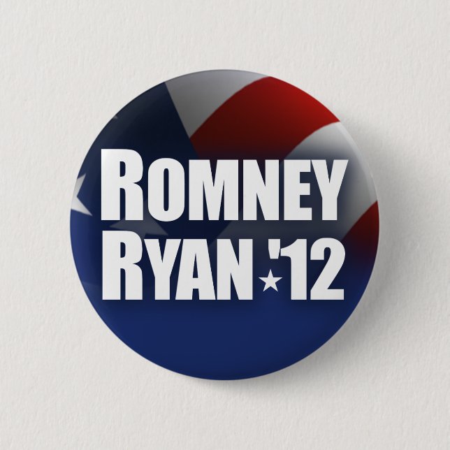 Badge Rond 5 Cm Romney Ryan 2012 (Devant)