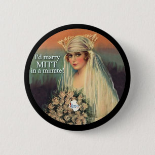 Badge Rond 5 Cm Romney Ryan 2012/je marierais le gant dans une