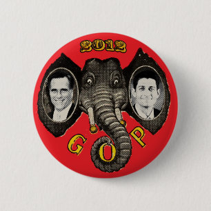 Badge Rond 5 Cm Romney vintage Ryan 2012