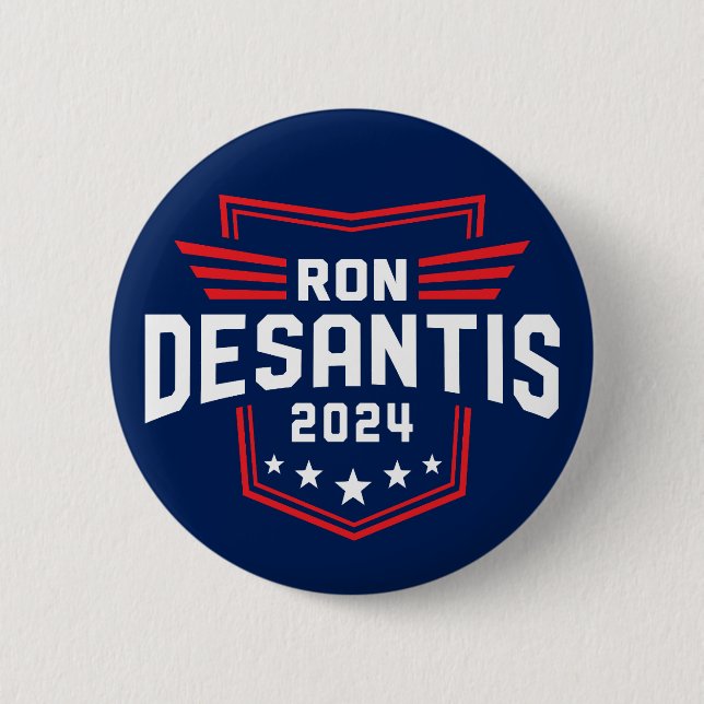 Badge Rond 5 Cm Ron Desantis 2024 pour l'élection présidentielle (Devant)