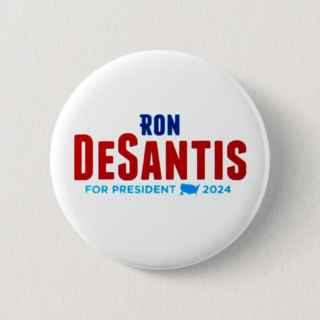 Badge Rond 5 Cm Ron DeSantis pour le Président 2024 (Devant)