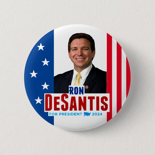 Badge Rond 5 Cm Ron DeSantis pour le Président Button (Devant)