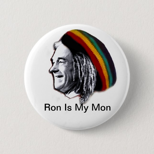Badge Rond 5 Cm Ron est mes boutons de lundi (Devant)