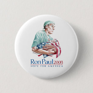 Badge Rond 5 Cm Ron Paul 2008 - Customisé