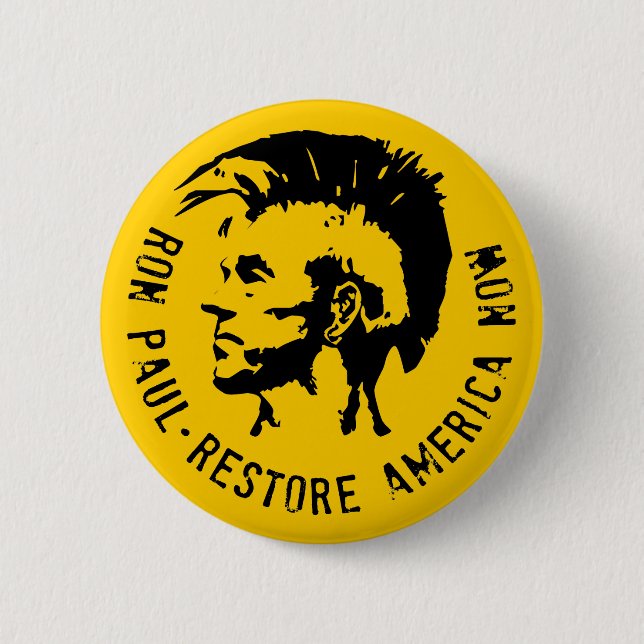 Badge Rond 5 Cm Ron Paul 2012 (Devant)