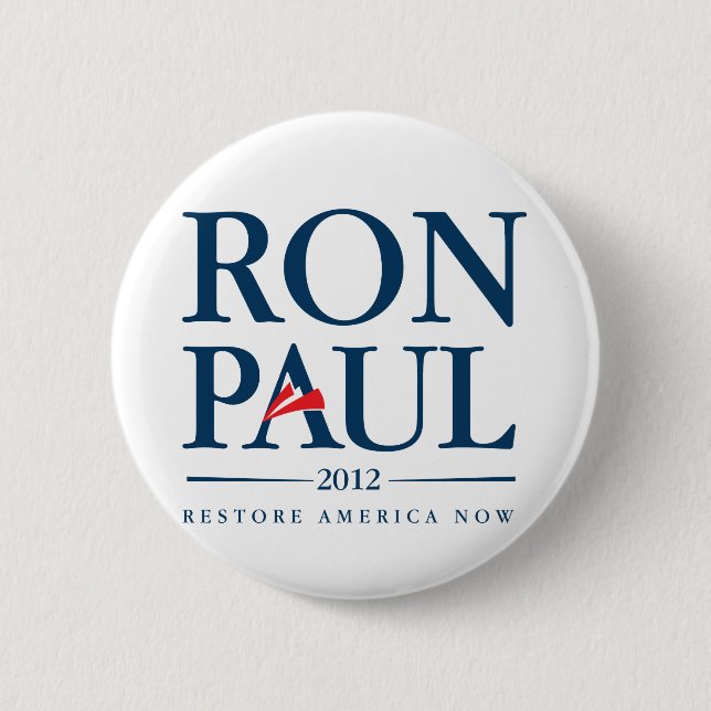 Badge Rond 5 Cm Ron Paul 2012 (Devant)