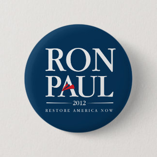 Badge Rond 5 Cm Ron Paul 2012 (bleu)
