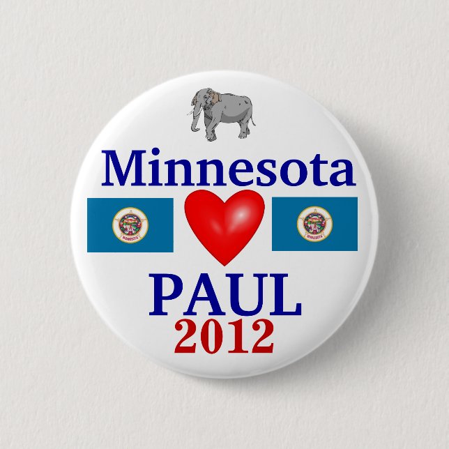 Badge Rond 5 Cm Ron Paul Minnesota 2012 (Devant)