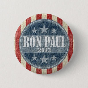 Badge Rond 5 Cm Ron Paul pour le bouton de président 2012 campagne