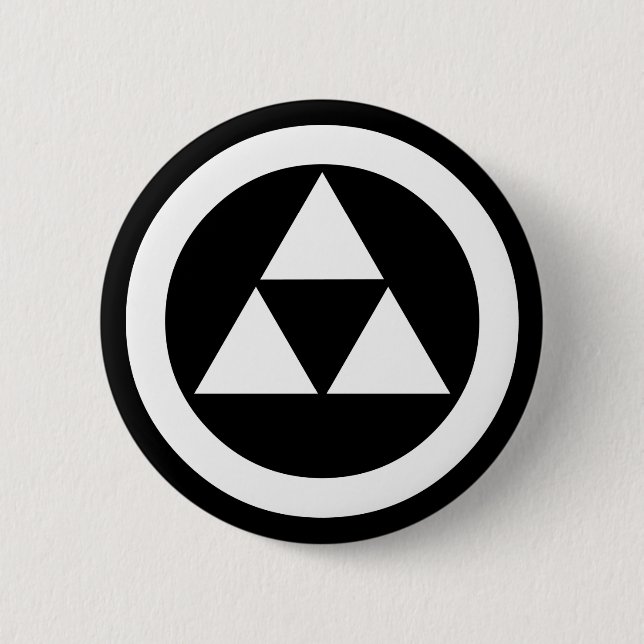 Badge Rond 5 Cm rond à trois écailles (Devant)