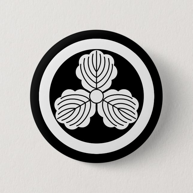 Badge Rond 5 Cm Rond à trois kashiwa (Devant)