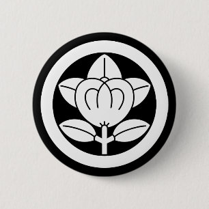 Badge Rond 5 Cm Rond avec orange (dessin en six parties)