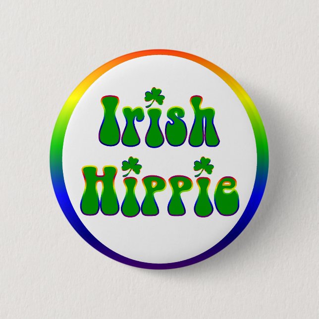 Badge Rond 5 Cm Rond hippie irlandais (Devant)