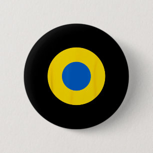 Badge Rond 5 Cm Rondel d'avion bleu et jaune de l'armée de l'air u