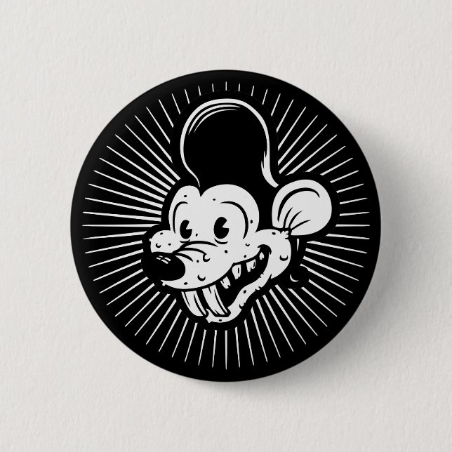 Badge Rond 5 Cm Rongeur de Ricky (Devant)