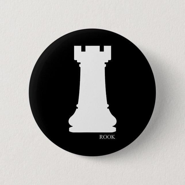 Badge Rond 5 Cm Rook Chess Piece Group Costume Chess Club Chess Bo (Devant)