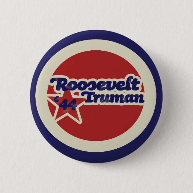 Badge Rond 5 Cm Roosevelt Truman 44 (Devant)