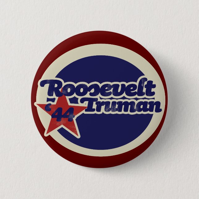 Badge Rond 5 Cm Roosevelt Truman 44 (Devant)
