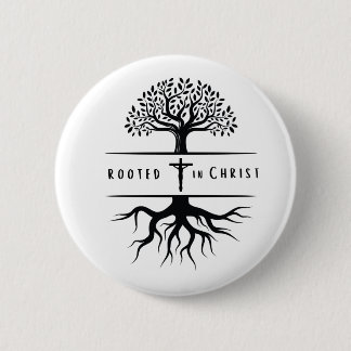 Badge Rond 5 Cm Rooted in Christ