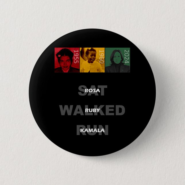 Badge Rond 5 Cm Rosa Sat Ruby Marche Kamala Run (Devant)