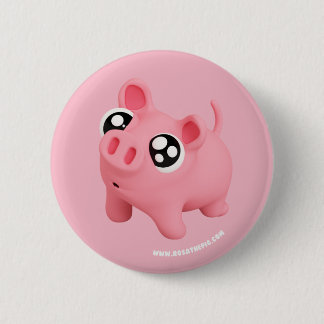 Badge Rond 5 Cm Rosa the Pig Puppy Eyes