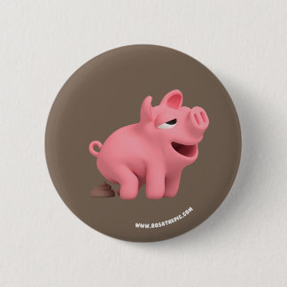 Badge Rond 5 Cm Rosa the Pig takes a Poop