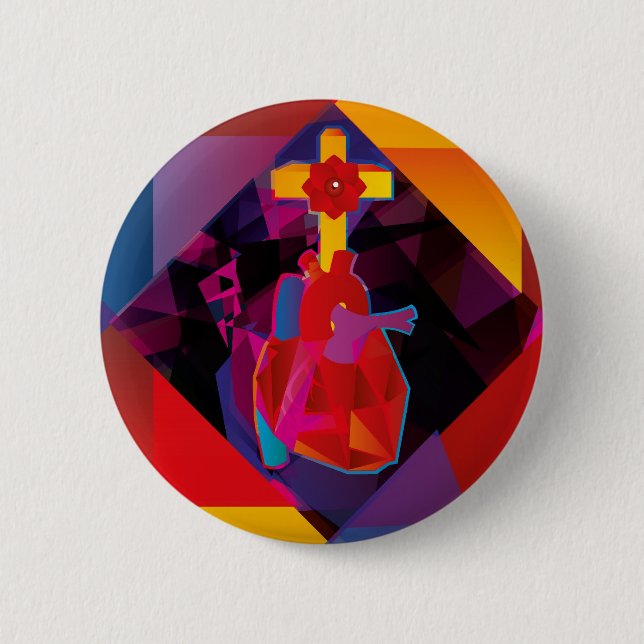 Badge Rond 5 Cm Rosacruz (Devant)