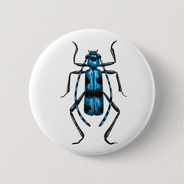 Badge Rond 5 Cm Rosalia Alpina (Devant)