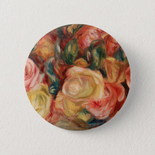 Badge Rond 5 Cm Rose (1912) par Pierre-Auguste Renoir Art nouveau