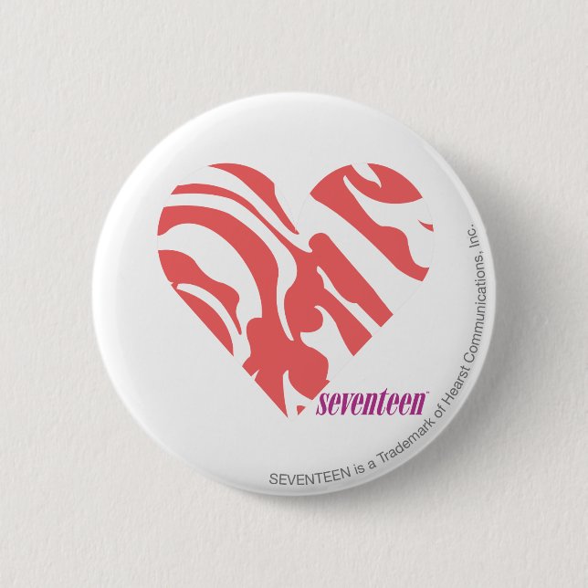 Badge Rond 5 Cm Rose 2 de zèbre (Devant)