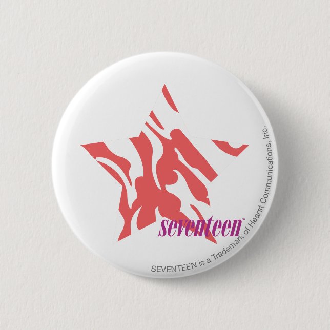 Badge Rond 5 Cm Rose 3 de zèbre (Devant)