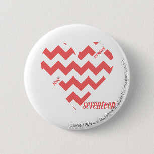 Badge Rond 5 Cm Rose 3 de zigzag