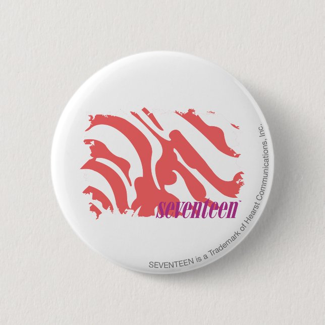 Badge Rond 5 Cm Rose 4 de zèbre (Devant)