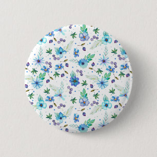 Badge Rond 5 Cm Rose bleu