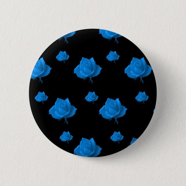 Badge Rond 5 Cm Rose bleu (Devant)