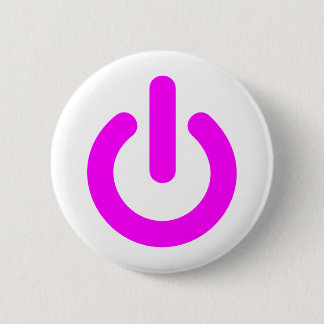 Badge Rond 5 Cm Rose commutateur de mise en marche