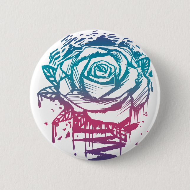 Badge Rond 5 Cm Rose couleur de bonbons (Devant)