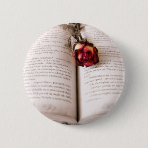 Badge Rond 5 Cm Rose dans la bible
