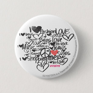 Badge Rond 5 Cm Rose de graffiti