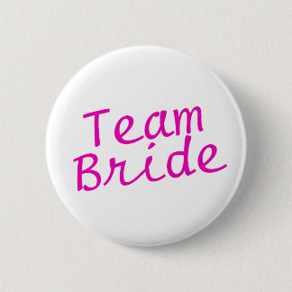 Badge Rond 5 Cm Rose de jeune mariée d'équipe
