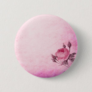 Badge Rond 5 Cm Rose de la Saint Valentin