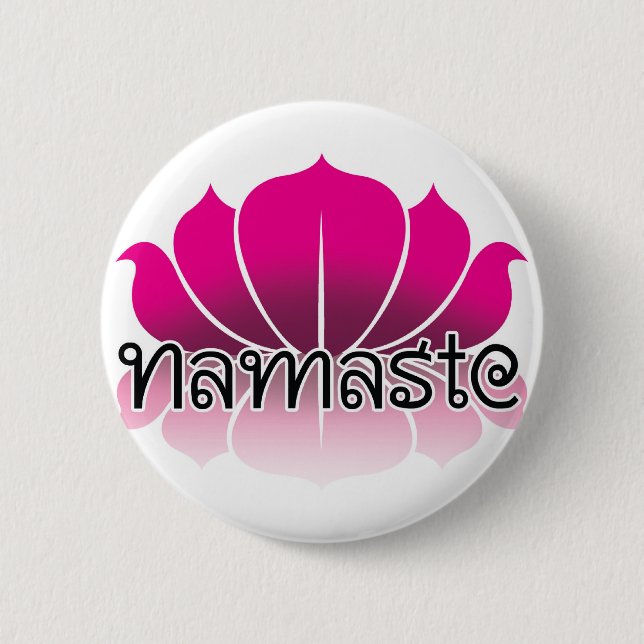 Badge Rond 5 Cm Rose de Lotus (Devant)