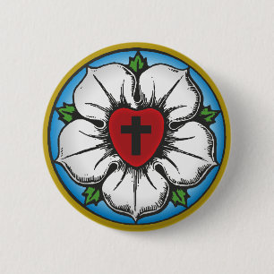 Badge Rond 5 Cm rose de luther