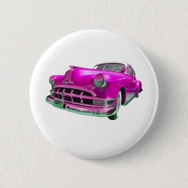 Badge Rond 5 Cm rose de pontiac (Devant)