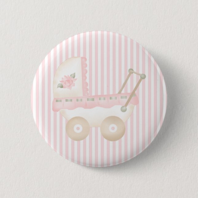 Badge Rond 5 Cm Rose de voiture d'enfant (Devant)