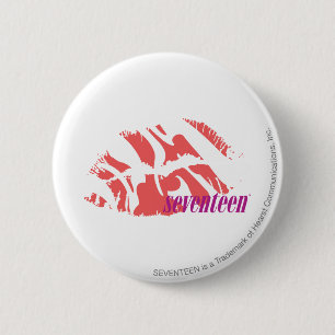 Badge Rond 5 Cm Rose de zèbre