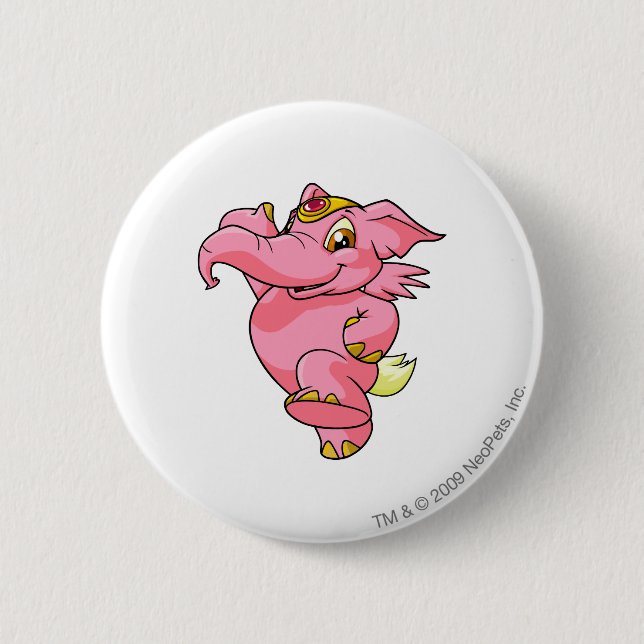 Badge Rond 5 Cm Rose d'Elephante (Devant)